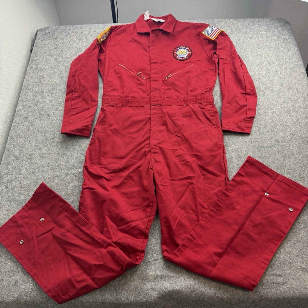 VTG UNION CARBIDE Coveralls Mens 40 T Texas City Emergency Response Fire Squad